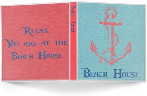 Vista 2 de Carpeta personalizada de 3 anillas Chic Beach House - 1 pulgada