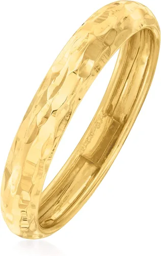Vista 3 de Ross-Simons Italian 14kt Yellow Gold Diamond-Cut Ring