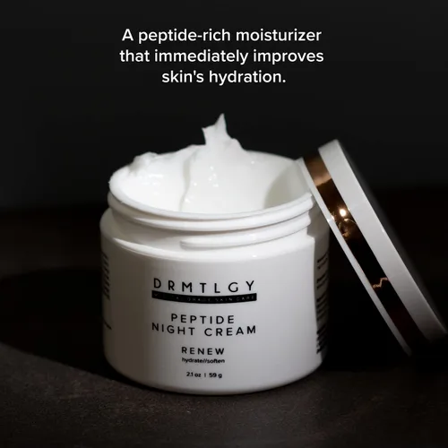 Vista 5 de DRMTLGY Peptide Night Cream - Set de crema hidratante facial y microdermoabrasión facial - Hidratante facial hidratante y exfoliante facial, paquete