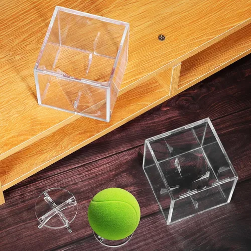 Vista 3 de Kisangel 2 juegos de soporte de béisbol vitrina de pelota de golf exhibe acrílico vitrinas para recuerdos de béisbol, béisbol con autógrafo
