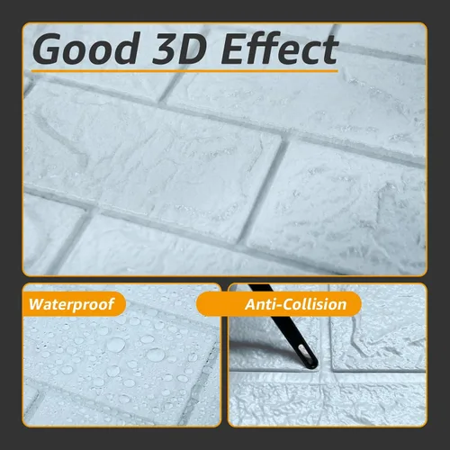 Vista 4 de Art3d - Juego de 5 paneles de pared de espuma, 29 pies cuadrados, azul
