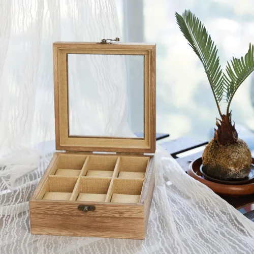 Vista 6 de Exper City Caja de reloj organizador de reloj de regalo para el día de San Valentín para hombres y mujeres 6 ranuras almacenamiento de exhibición