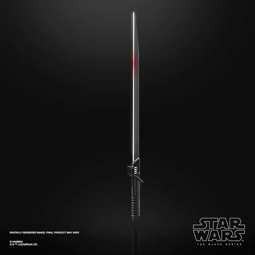 Vista 6 de STAR WARS The Black Series Mandalorian Darksaber Force FX Elite Sable láser con LED avanzados, efectos de sonido, juego de rol coleccionable