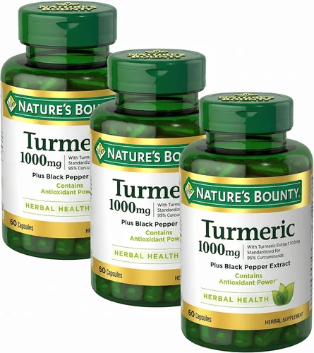 Vista 7 de Nature's Bounty Cúrcuma con extracto de pimienta negra, apoya la salud antioxidante, 1000 mg, 60 cápsulas
