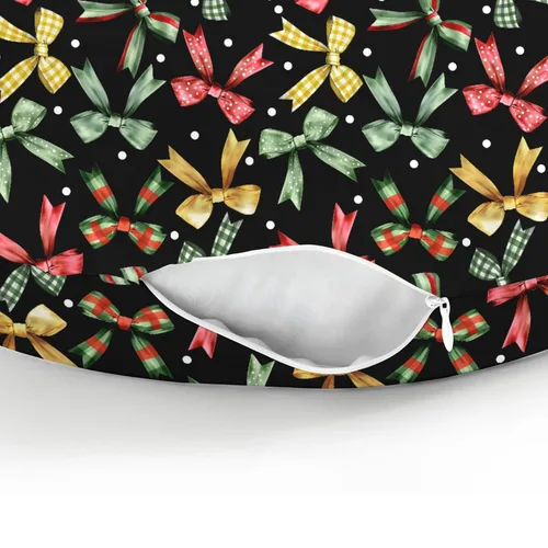 Vista 8 de Fundas de almohada de lactancia con lazos de Navidad para niños y niñas, fundas de almohada de lactancia a cuadros para lactancia materna, cintas