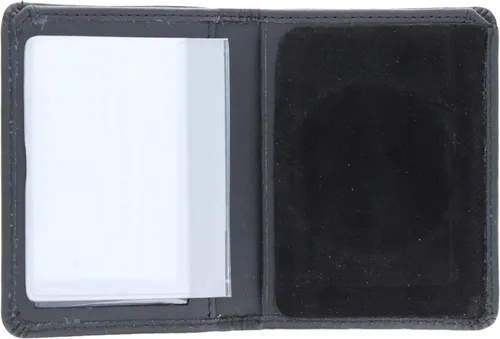 Vista 7 de Billetera de cuero plegable, tarjeta de identificación de credencial y soporte para tarjetas de policía, escudo