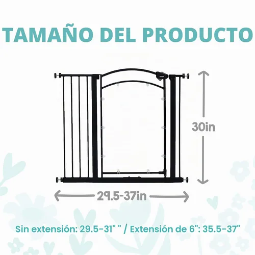 Vista 2 de Regalo Puerta de seguridad de 29.5 a 37 pulgadas, panel transparente para Negro / transparente