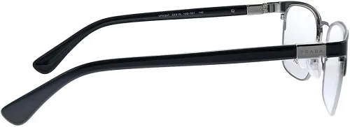Vista 3 de Prada Heritage PR 54TV 1AB1O1 - Lentes rectangulares de metal plomizo negro 2165in