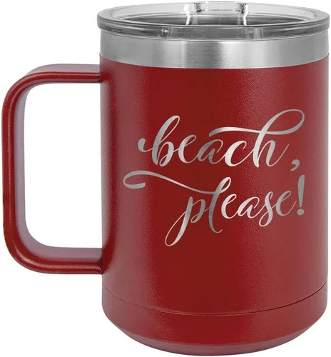 Vista 17 de Taza de café de 15 oz con tapa superior deslizante, taza de café de viaje aislada Ideas de regalo de cumpleaños o Navidad de mujeres o hombres