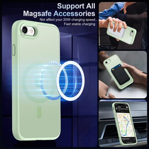 Vista 393 de MOCCA - Funda magnética resistente para iPhone XR de 6.1 pulgadas, compatible con MagSafe, funda con protección contra caídas de grado militar