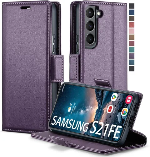 Vista 30 de Funda tipo cartera para Samsung Galaxy S21 5G con bloqueo RFID, color negro