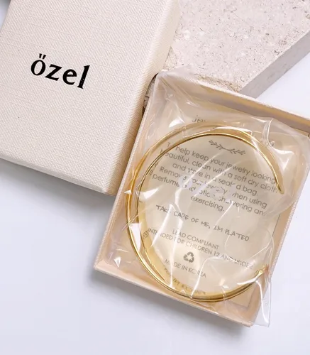Vista 12 de OZEL - Pulseras para mujer, chapados en oro real de 18 quilates, pulseras de oro de cristal colorido para regalos