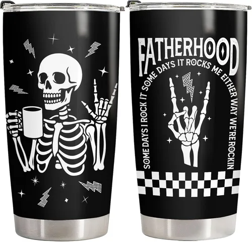 Vista 21 de 34HD Regalos deportivos, vaso de béisbol para papá con tapa, acero inoxidable de 20 onzas, taza de café de viaje para mi jugador favorito, regalo
