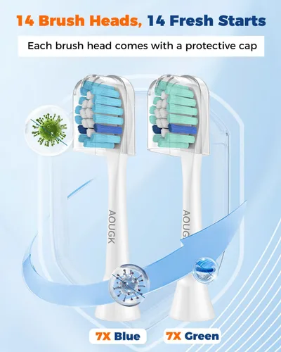 Vista 6 de Cabezales de cepillo de dientes de repuesto compatibles con cepillos de dientes eléctricos Philips Sonicare, cabezal de cepillo de dientes