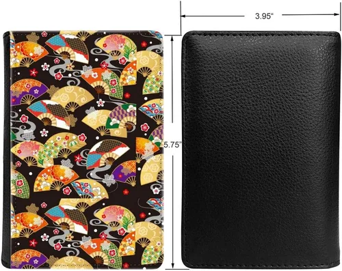 Vista 2 de PU Leather Passport Holder Travel Wallet RFID Blocking Card Case Cover With Unique