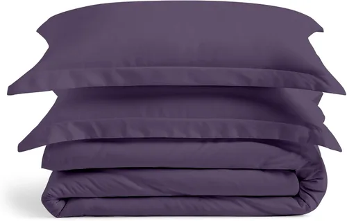 Vista 11 de Cosy House Collection Juego de funda de edredón de lujo de 2 piezas, mezcla de rayón derivado del bambú, ropa de cama ultrasuave, protector de Crema