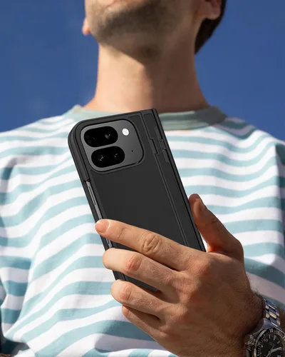 Vista 7 de NINKI Funda plegable para Google Pixel 10 Pro con soporte plegable y cubierta de bisagra, protector de pantalla integrado con soporte oculto