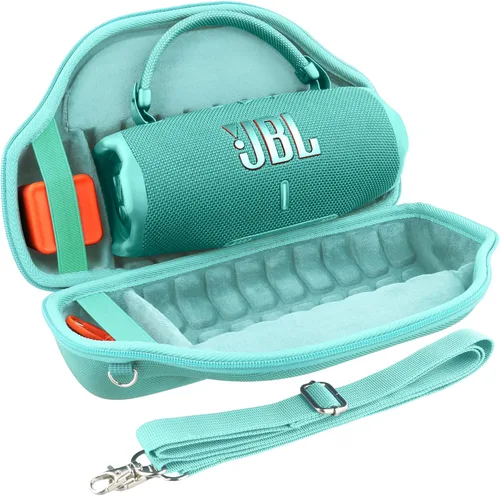 Vista 20 de co2CREA Case for JBL Charge 6 Portable Bluetooth Speaker, Blue Acolchado de espuma de alta densidad, mango reforzado, correa de hombro desmontable