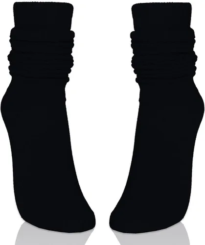 Vista 2 de BASICO Paquete de 6 calcetines holgados para mujer color rosa beige azul marino blanco negro calcetines de los años 80 y 90