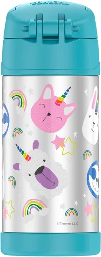 Vista 10 de THERMOS Funtainer - Botella con sorbete para niños, 12 onzas, unicornio mágico