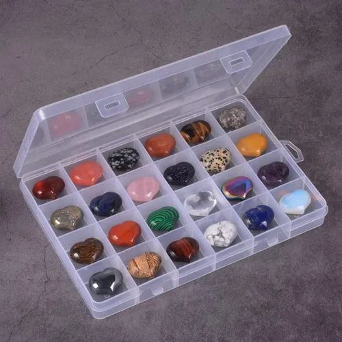 Vista 4 de Justinstones Caja de colección de piedras preciosas surtidas de piedras preciosas pequeñas hinchadas con cristal curativo, Piedra