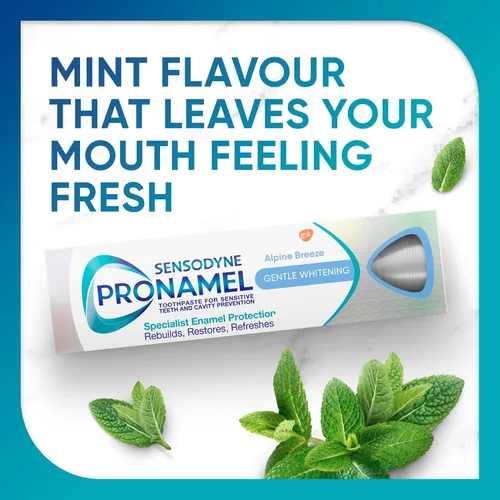 Vista 2 de Sensodyne Pronamel - Pasta dental blanqueadora suave, Alpine Breeze - 0.8 oz - Tamaño para viajes Para dientes sensibles y protección de caries