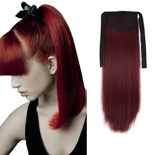Vista 32 de Extensiones de cabello sintético de 20 pulgadas, 3.17 oz, ondulado, rizado, resistente al calor, fibra sintética para mujer