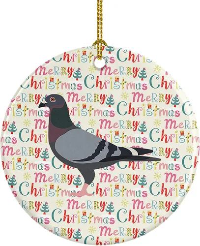 Vista 134 de Caroline's Treasures Adorno de cerámica de avestruz común para árbol de Navidad, decoración colgante para el hogar, Navidad, vacaciones, fiesta