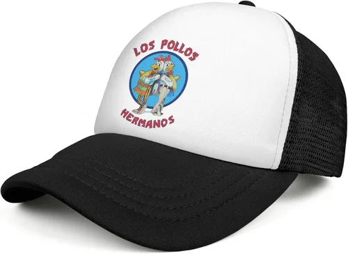 Vista 2 de EDUMOFI Breaking Hat Bad Cap Los Pollos Hermanos - Gorra de béisbol con logotipo de retrato y espalda