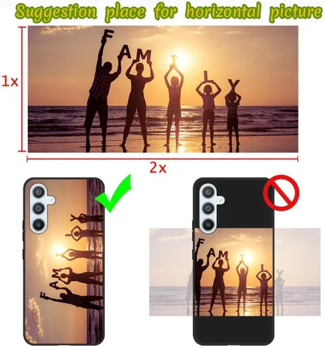 Vista 3 de Funda de teléfono personalizada para Samsung Galaxy A54 5G, funda personalizada para teléfono con foto, nombre de foto, escritura a mano, regalo