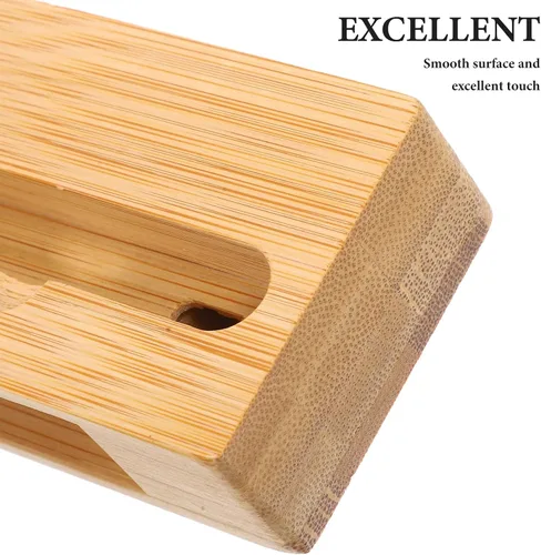 Vista 7 de NUOBESTY Soporte de teléfono de madera con amplificador de sonido, soporte universal para teléfono móvil, 3.93 x 2.36 x 1.18 pulgadas, amplificador