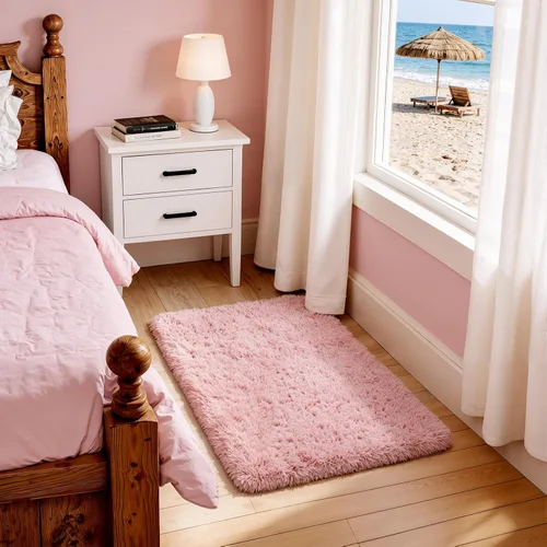Vista 115 de Ophanie - Alfombras para sala de estar, antideslizante y suave, de felpa grandes y peludas para dormitorio, peludas para niños y niñas, decoración