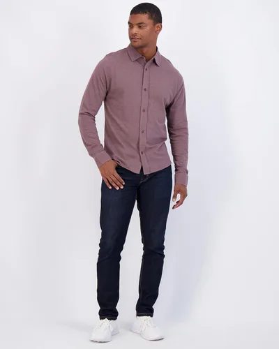 Vista 5 de Real Essentials Paquete de 3 camisa de manga larga con botones y cuello para hombre (disponible en tallas grandes y altas)