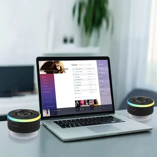 Vista 4 de Altavoz de ducha Bluetooth, altavoz portátil Bluetooth 5.3 con ventosa, altavoces inalámbricos impermeables IP7, luces RGB, micrófono integrado