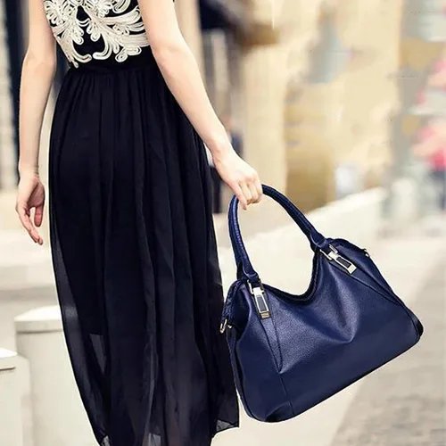 Vista 6 de Bolsas de cuero para mujer bolsas de viaje con cremallera bolsas de hombro de cuero sintético suave de gran capacidad bolsas de hombro estilo hobo