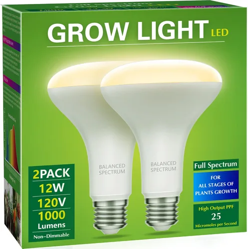 Vista 7 de Bombilla de Crecimiento LED Briignite, Bombillas de Crecimiento BR30, Bombilla de Crecimiento de Espectro Completo 12W, Equivalente a 120W