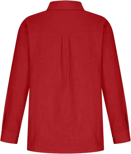 Vista 54 de SMIDOW Camisa de algodón y lino con botones para mujer