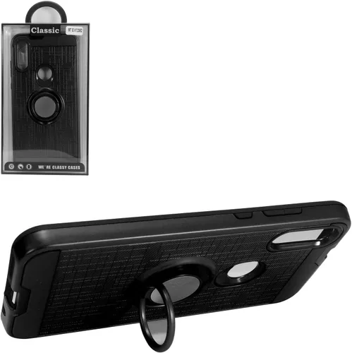 Vista 3 de Para Motorola Moto E (2020) XT2052 - Funda para teléfono con soporte de anillo - RS2 Negro