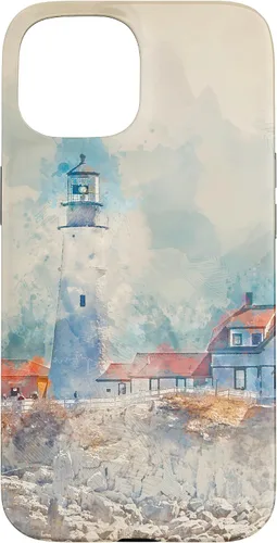 Vista 6 de iPhone 16 Artistic Lighthouse Painting Case
