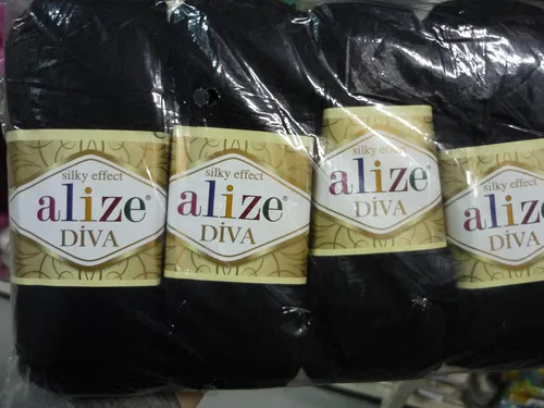 Vista 4 de Hilo para tejer a mano, hilo acrílico 100% microfibra, hilo Alize Diva, efecto seda, ganchillo arte, encaje, manualidades, lote de 4 madejas, 1532