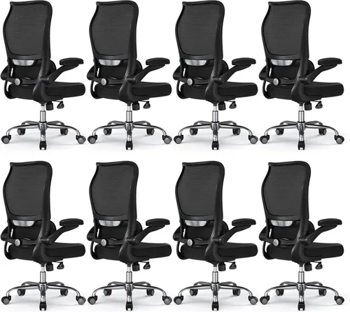 Vista 47 de TRALT - Silla de oficina ergonómica con soporte lumbar, color beige, 1
