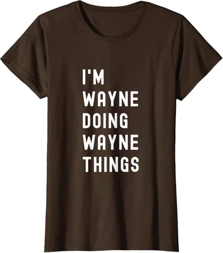 Vista 21 de Camiseta I'm Wayne Doing Wayne Things, Negro