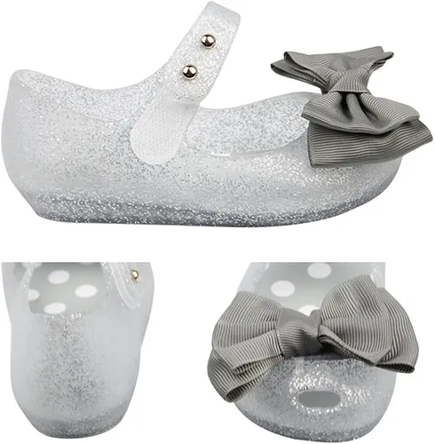Vista 2 de Mvlsoct Zapatos planos de princesa Mary Jane con lazo de tela para niñas