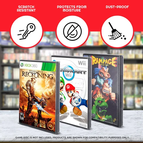 Vista 3 de Fundas protectoras de plástico para PSVHS DVDGamecubeXboxWIIPS2 PET