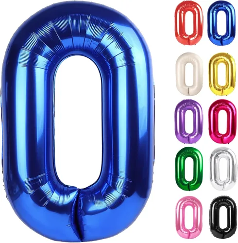 Vista 342 de Globo negro del número 0 de 40 pulgadas – globo número 0, decoraciones
