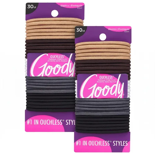 Vista 16 de Goody Ouchless - Lazos elásticos para el cabello, 30 unidades, color negro
