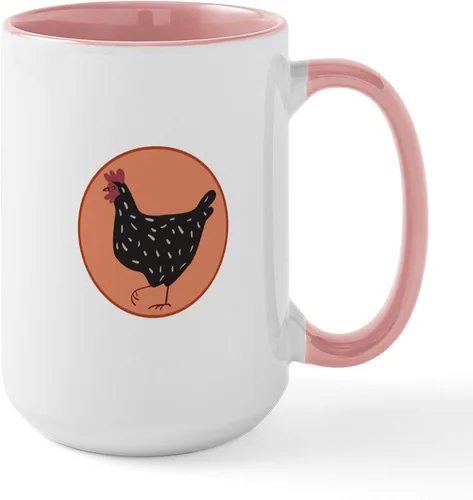 Vista 26 de CafePress Backyard Chicken Whisperer Mugs Taza de café de cerámica de 15 oz (15.0 fl oz)