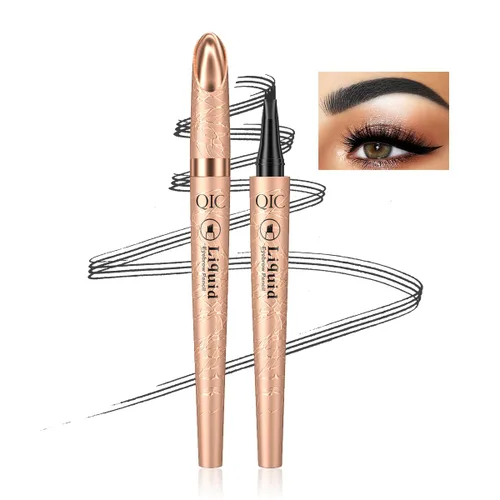 Vista 8 de Lápiz de cejas marrón claro, lápiz de cejas Microblading a prueba de manchas con punta de microhorquilla mejorada, lápiz de microblading impermeable