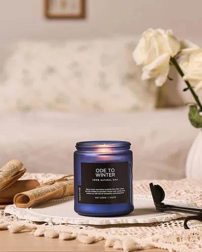Vista 6 de M&SENSE Ode to Winter - Vela perfumada para el hogar, cera de soja natural, mecha de algodón, aroma de invierno, 7.05 onzas hasta 50 horas de tiempo