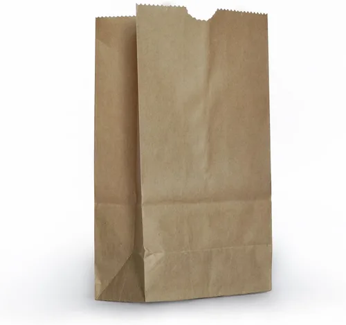 Vista 2 de Bolsas de papel kraft marrón extra pequeñas - 3 x 2 x 6 pulgadas, "recuerdos de fiesta, bolsas de almuerzo, recuerdos de boda - 100 por paquete